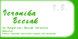 veronika becsak business card