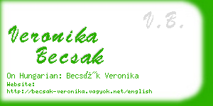 veronika becsak business card